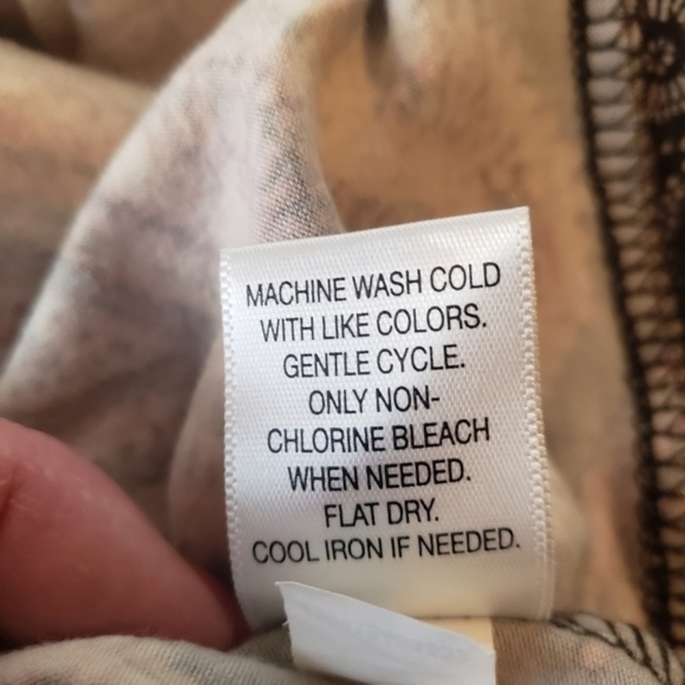 Vintage Croft & Barrow Brown Paisley‎ Print V Neckline Knit Dress size XL - Picture 8 of 10